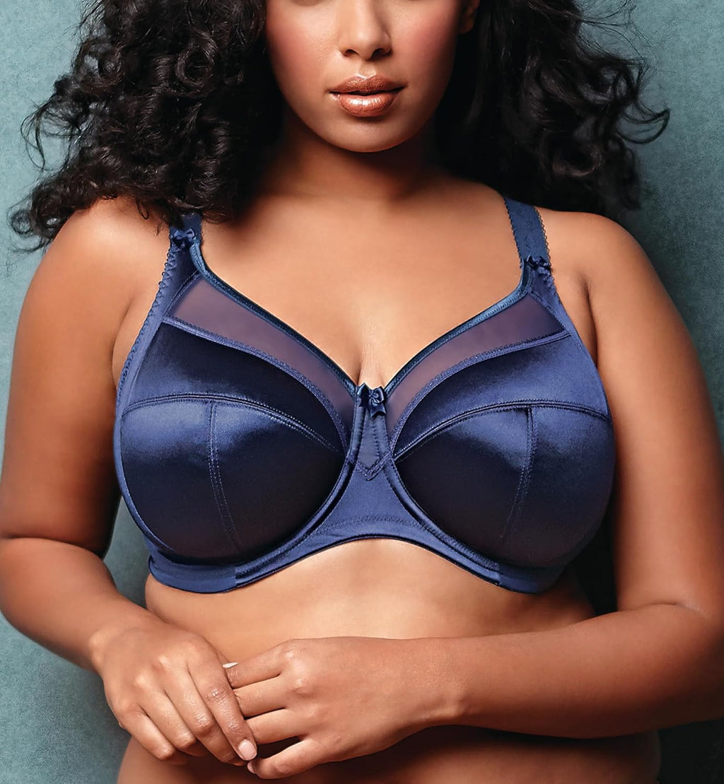 Plus-Size Keira Banded Underwire Bra, Ink, 38J H740