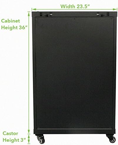 18U Wall Mount Audio Video Rack Cabinet with Glass Door S503270