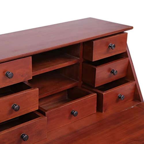 Brown Solid Wood Secretary Desk W543