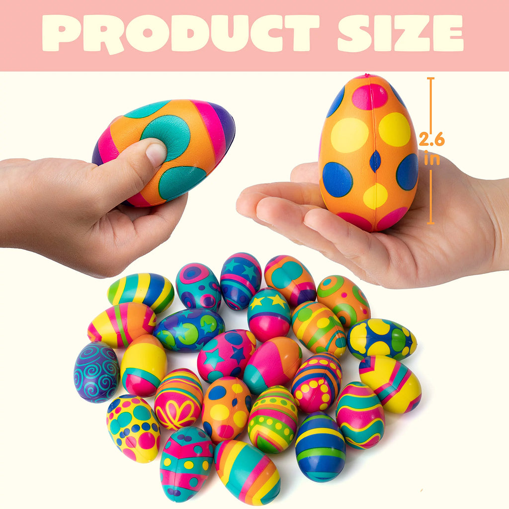 24 PCS Colorful Squishy Eggs M80827