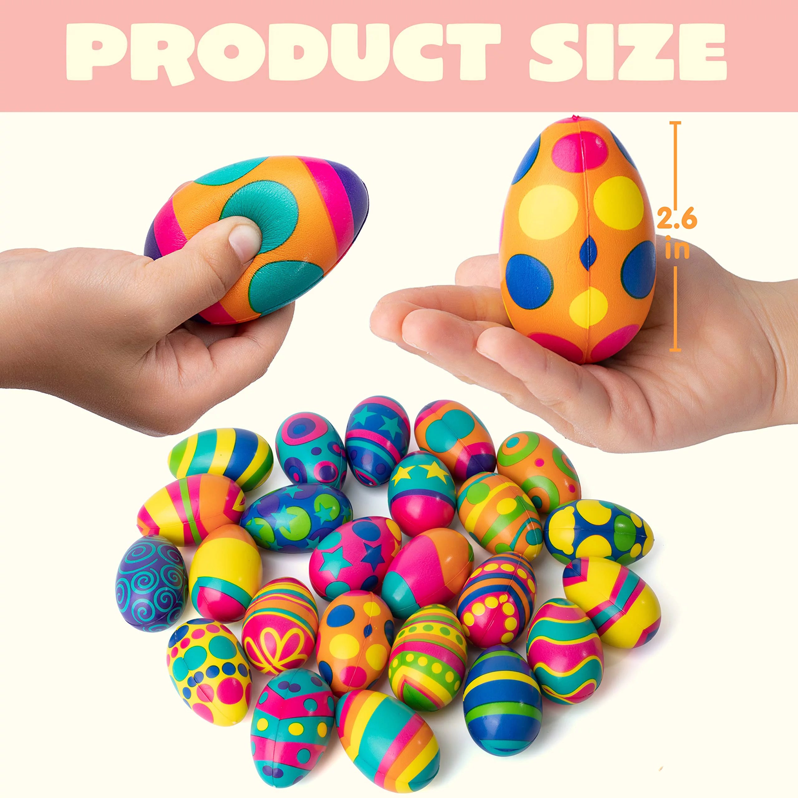 24 PCS Colorful Squishy Eggs M80827