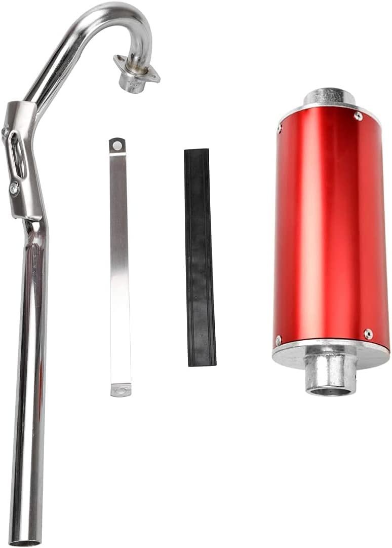 Red Pack of 2 Muffler Exhaust Silencer Pipe Head Assembly for Dirt Pit Bike W18245