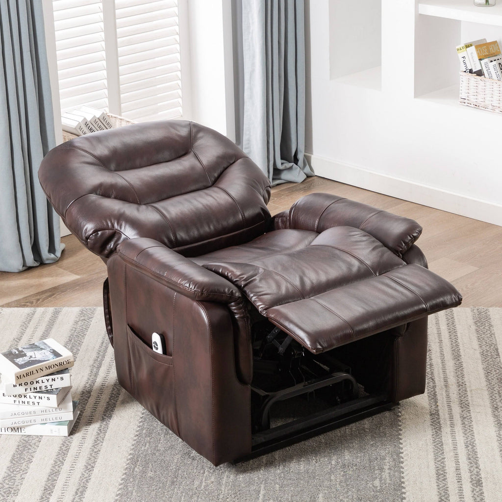 Midnight Blue Faux Leather Recliner Lift Chair M5775