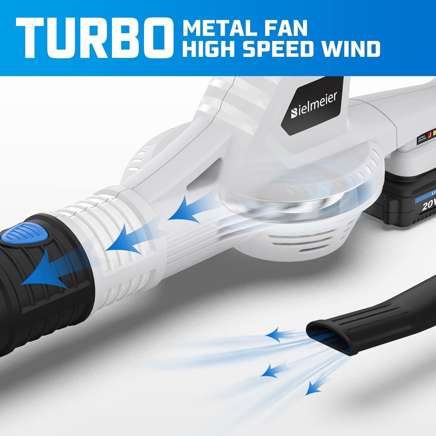 Cordless Electric Leaf Blower with 2.0 Ah Battery & Charger E321