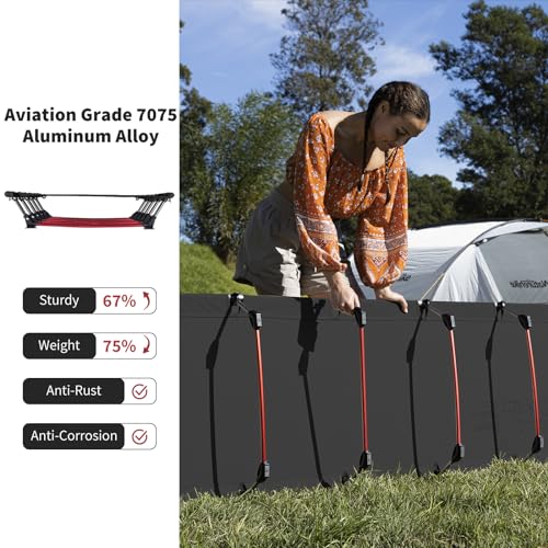 Dark Black Ultralight Folding Camping Cot with Carry Bag U90574