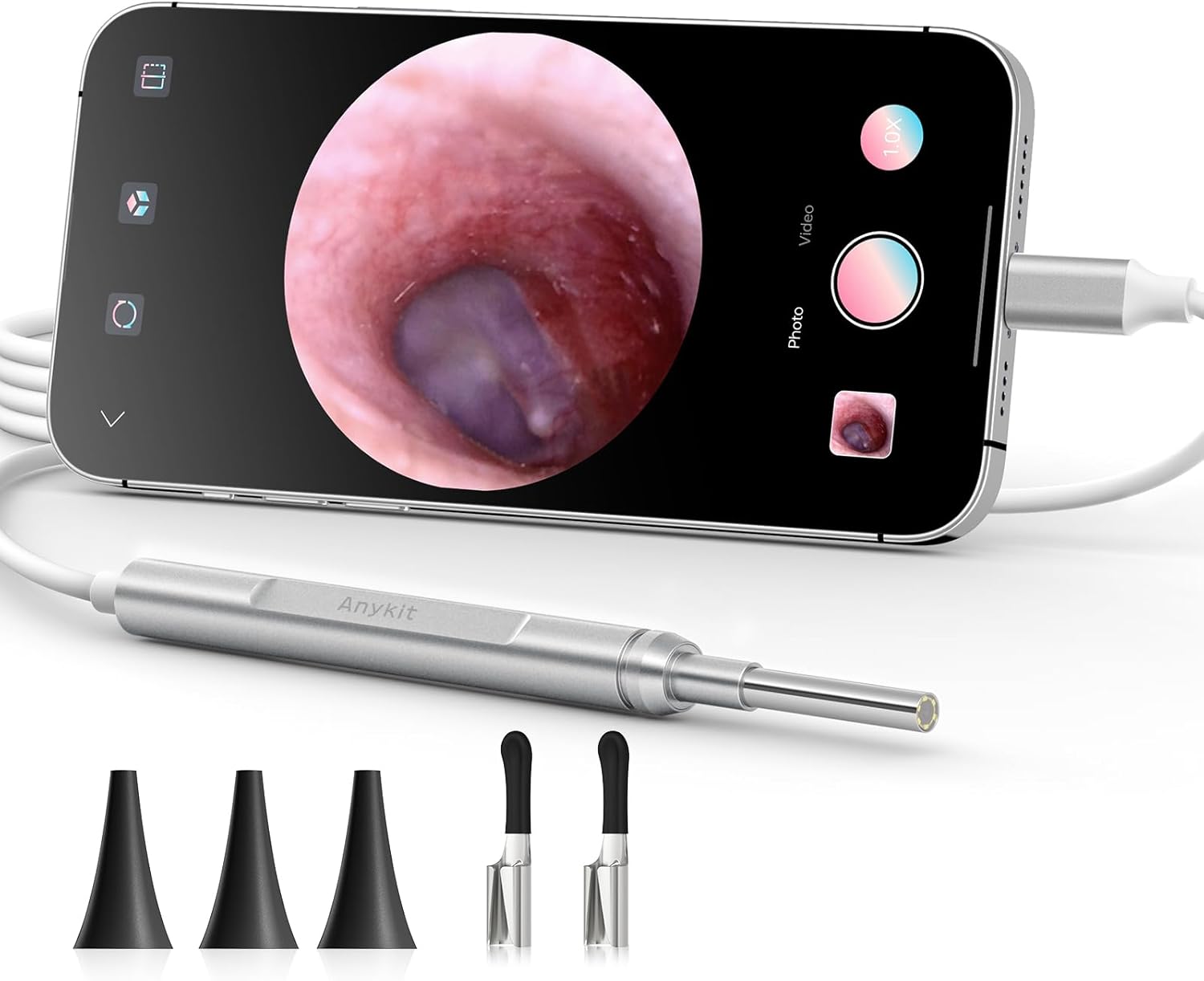 Ear Wax Removal Tool with LED Lights Otoscope T491052