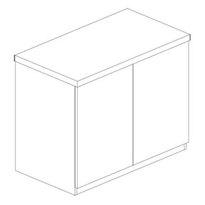 36W Hinged Door Credenza M3390