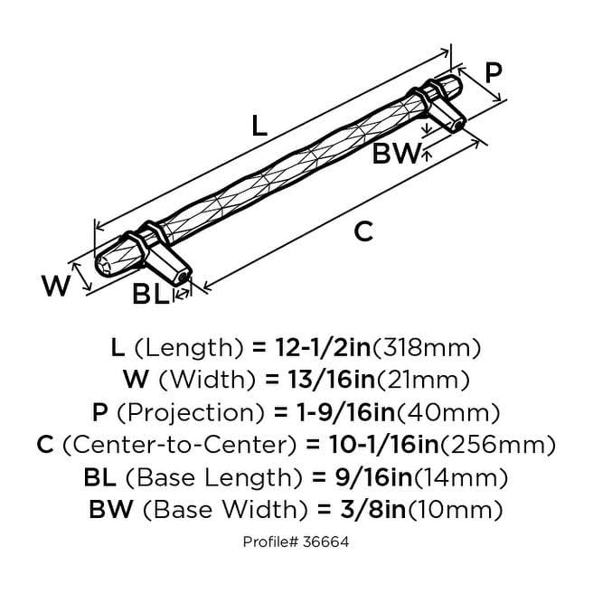 Black Chrome Cabinet Pull X97409