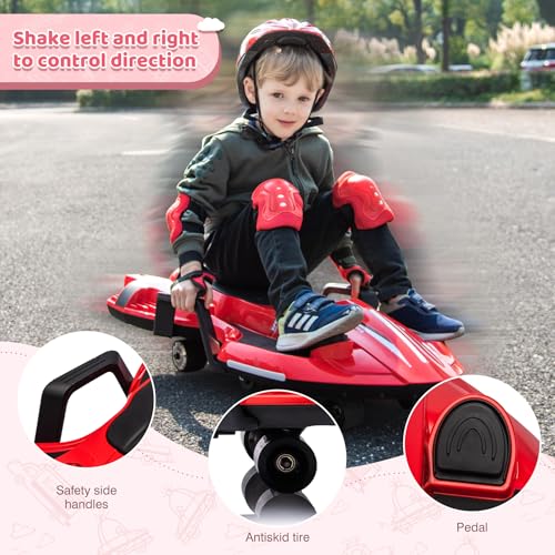 24V Electric Ride On Toy Drift Cart with Side Handlebars N8234