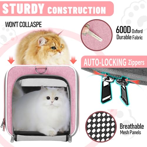 Soft Sided Top Load Collapsible Pet Carrier Bag for Large Cats 20 lbs+ F6686