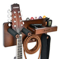 Wood Guitar Wall Mount Shelf with Pick Holder and 2 Hooks F984106