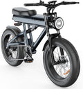 750W Electric Bike 20" Fat Tire Ebike Aluminum Frame 840Wh Removable Battery 7 Speed Full Suspension T338
