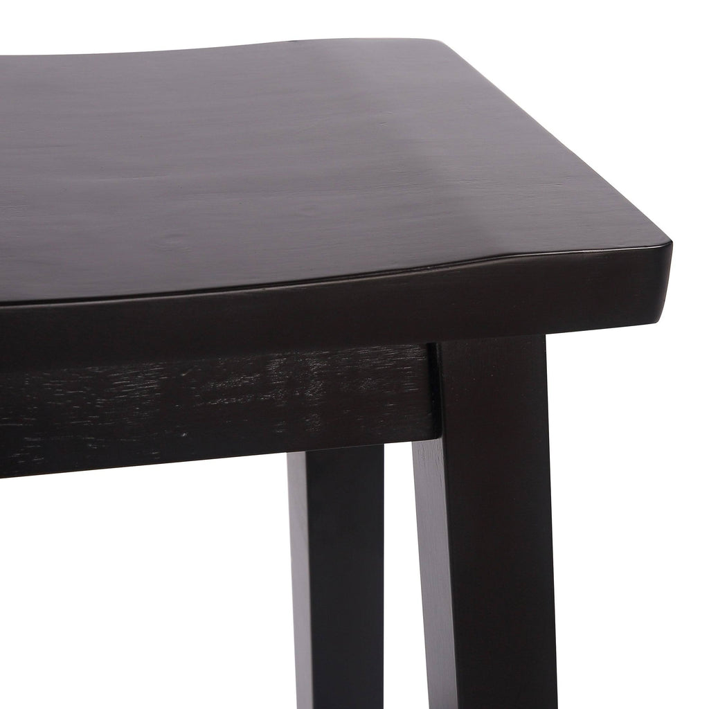 Solid Wood Saddle Counter Stool Open Gray Z502