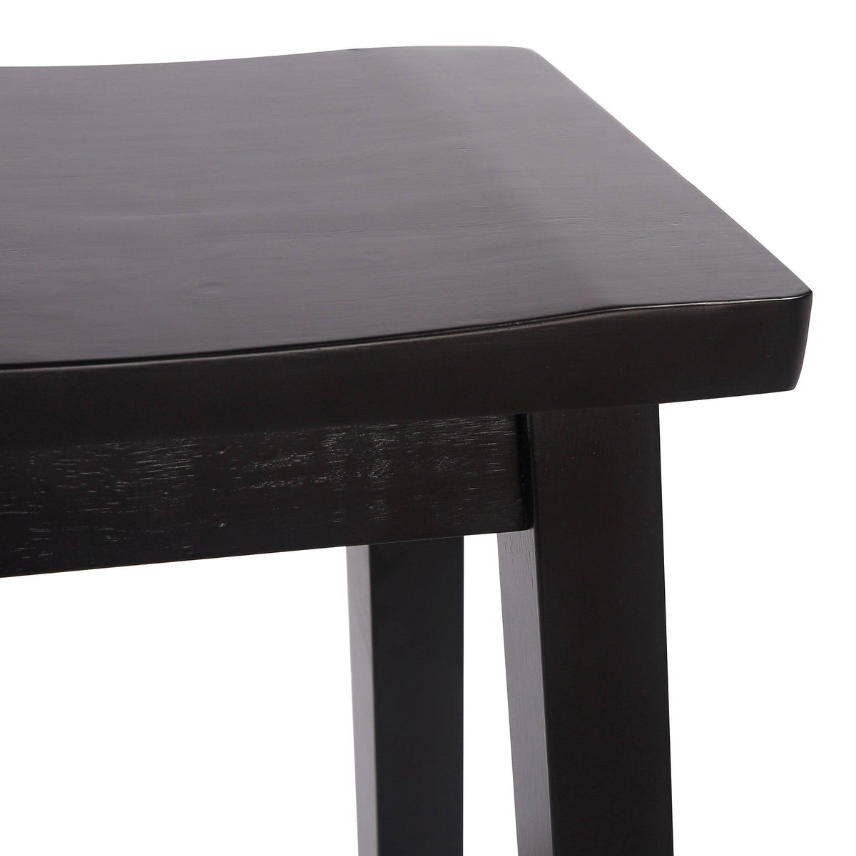 Solid Wood Saddle Counter Stool Open Gray Z502