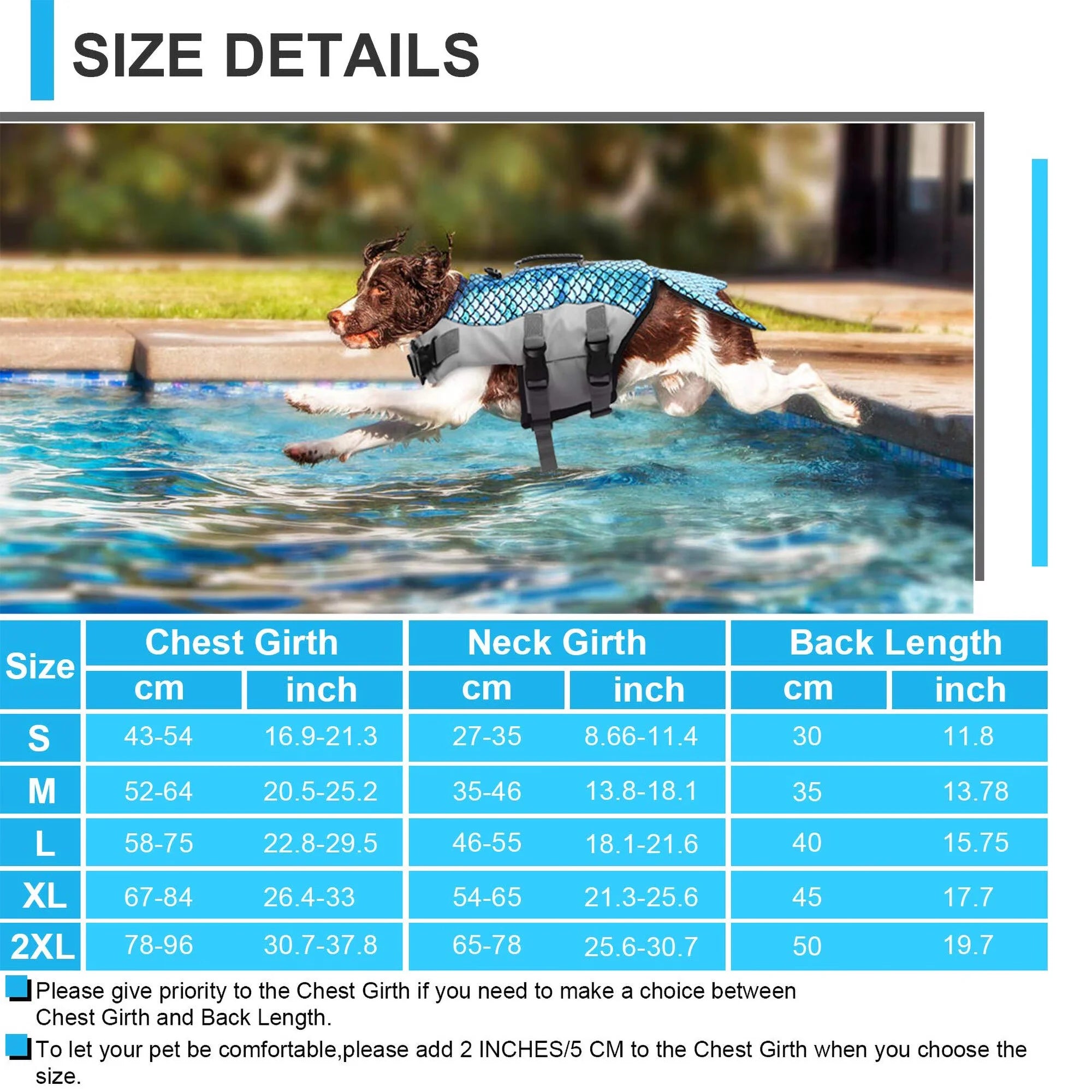 Dog Life Jacket with Reflective Stripes W9355