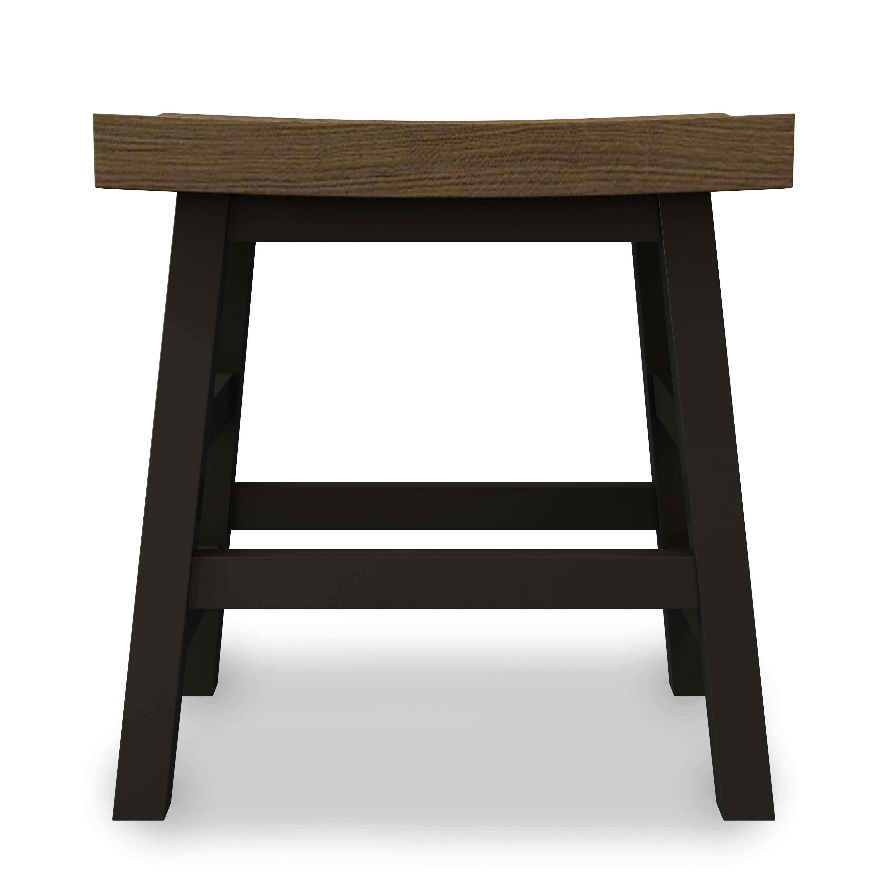 Reclaimed Wood Barstool with Metal Legs C1107