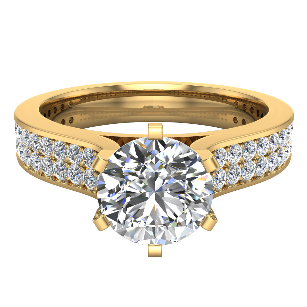 18K Gold Diamond Engagement Ring with GIA Certificate X22787