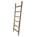 Gray Wood Ladder Bookcase 6 Shelves Z739939