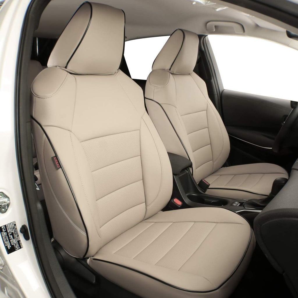Beige Leatherette Car Seat Covers for Toyota Corolla Cross K1755