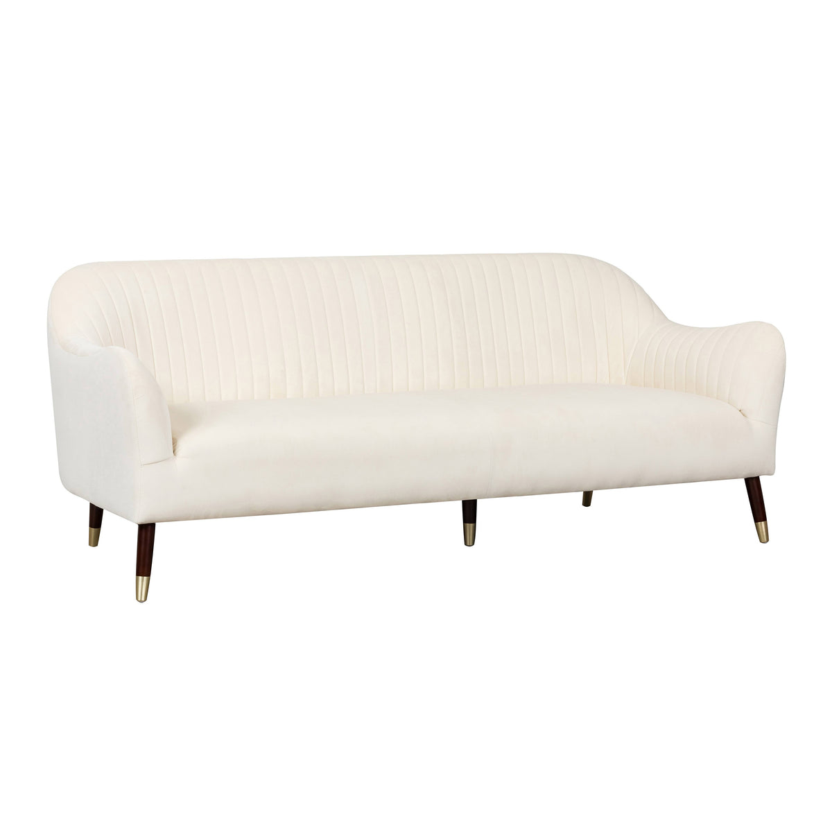 Cream Velvet Sofa U185
