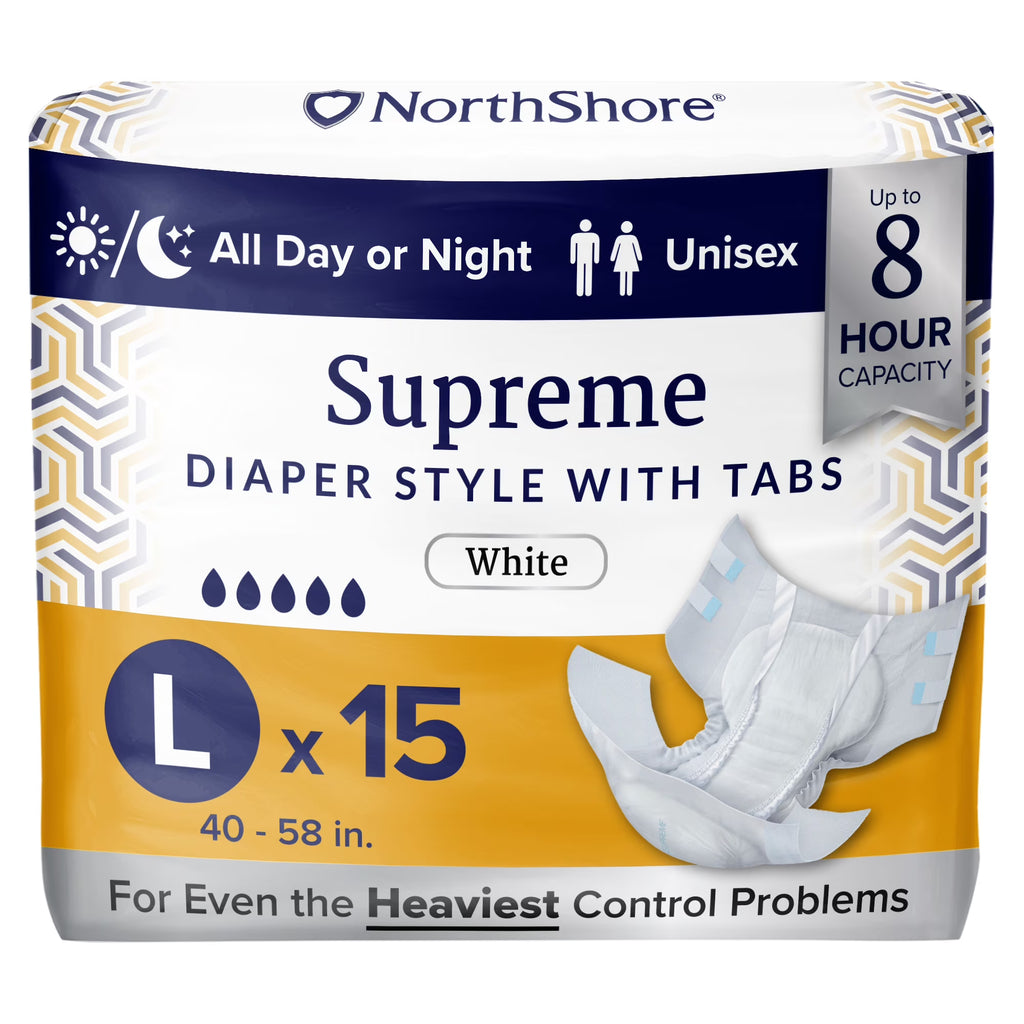White Large Tab-Style Briefs Pack/15 C86819