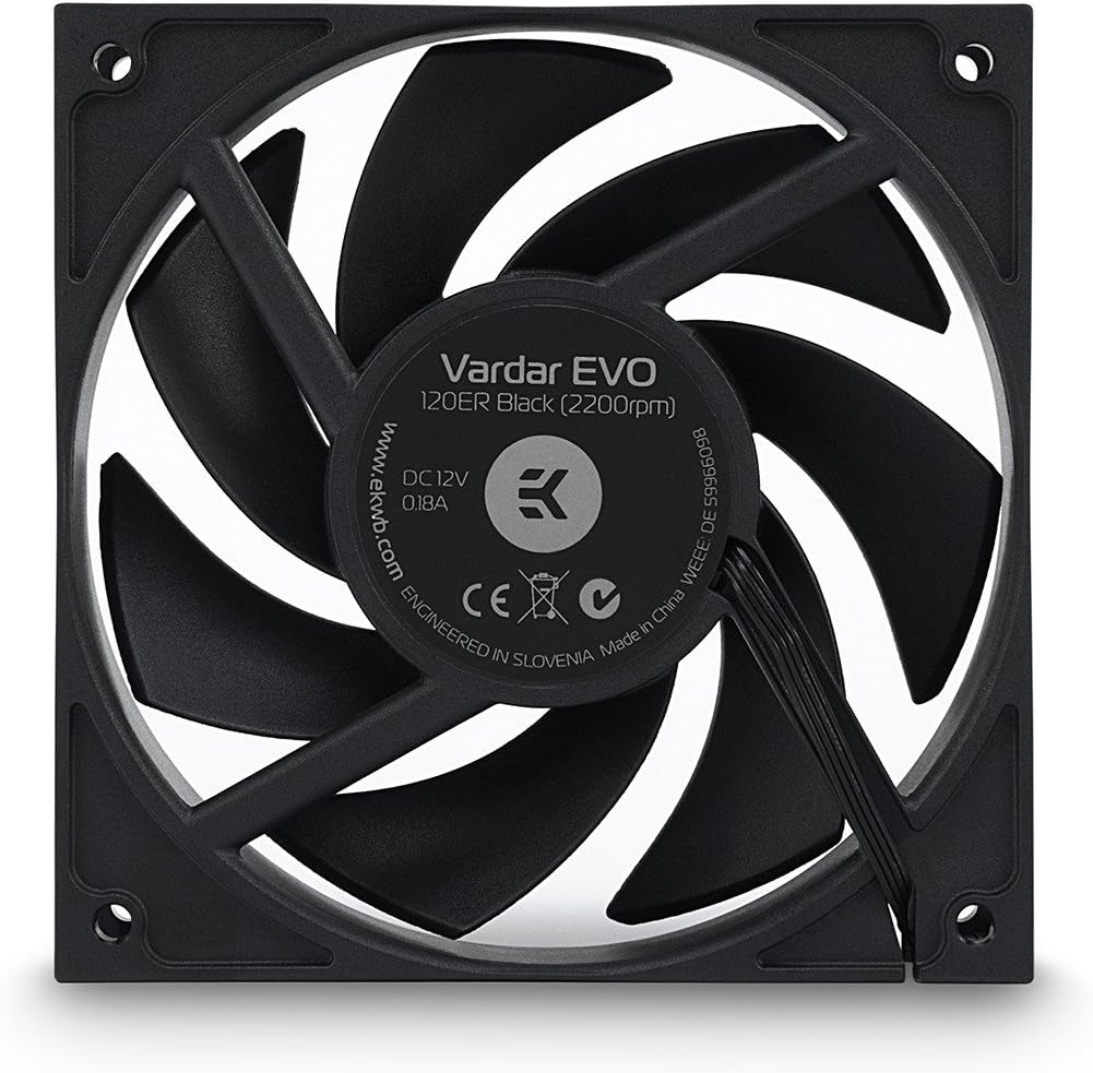Black 120mm PWM Fan, 2200 RPM, 2-Pack C575