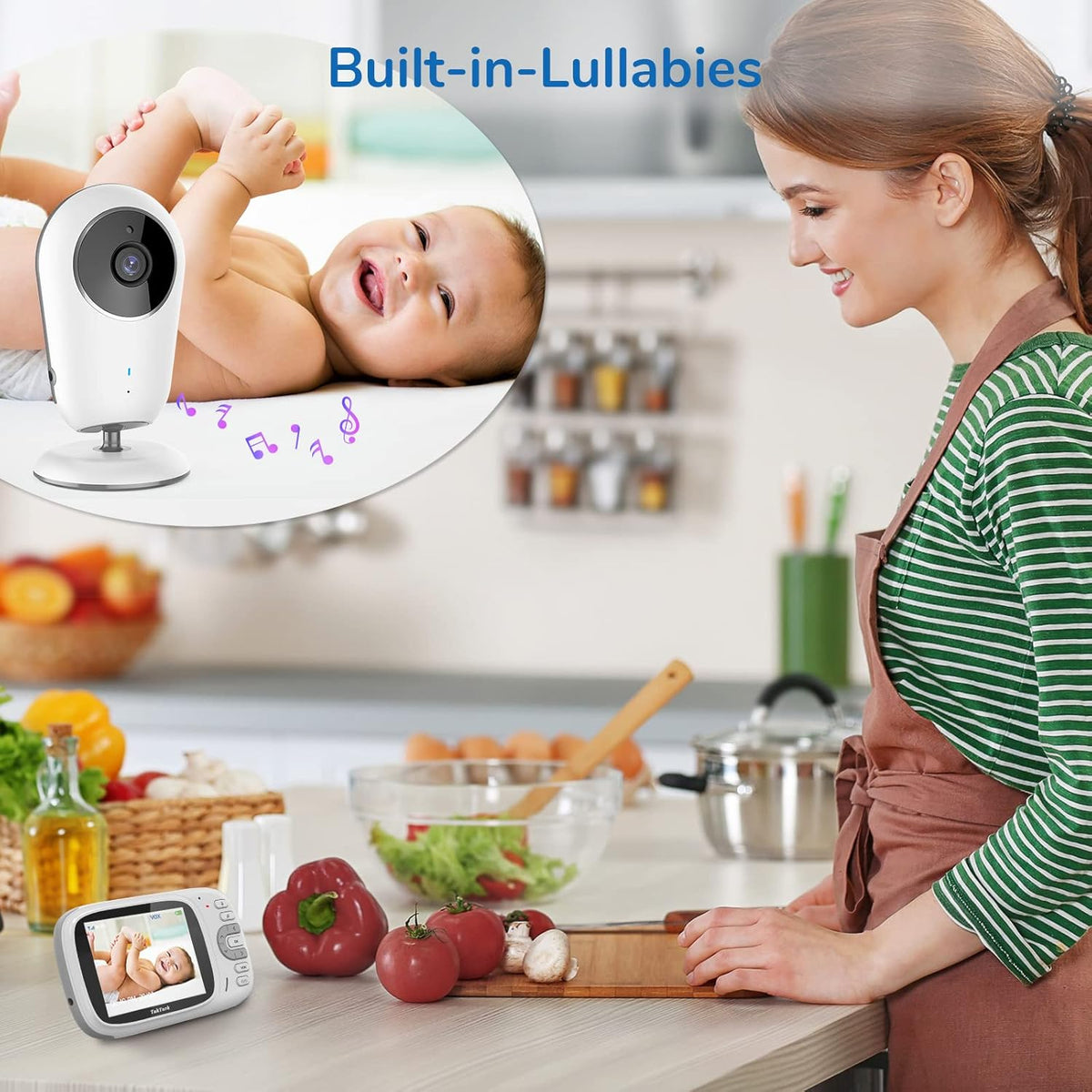 Baby Monitor with Camera and Audio, No WiFi, Infrared Night Vision, Pack of 2 Z112828