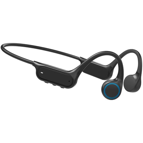 Bone Conduction Headphones, Open Ear IPX8 Waterproof Bluetooth 5.4 with Mic, 10H Playtime Wireless Earbuds E7109