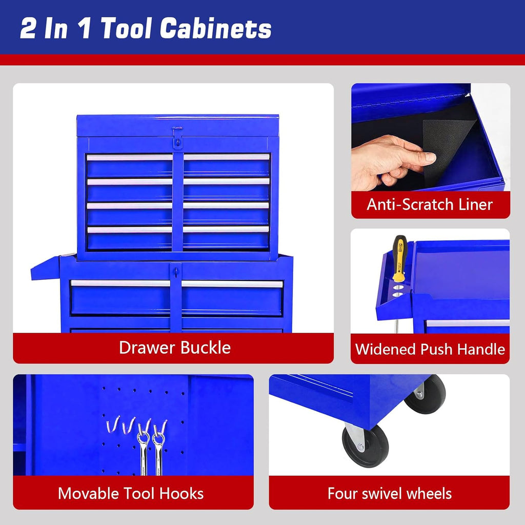 Blue 5-Drawer Rolling Tool Chest G809
