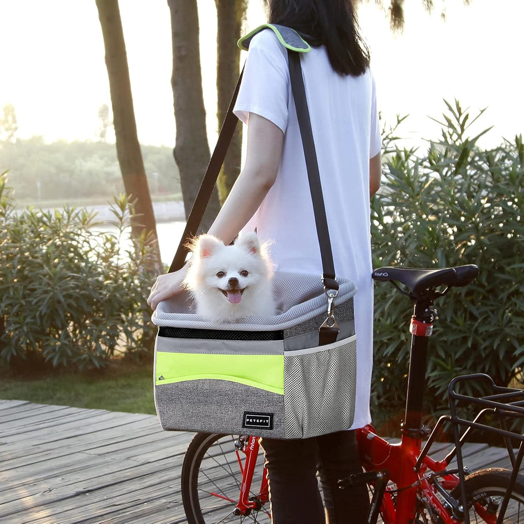 Dog Bike Basket with Safety Rope and Reflective Strips G601681