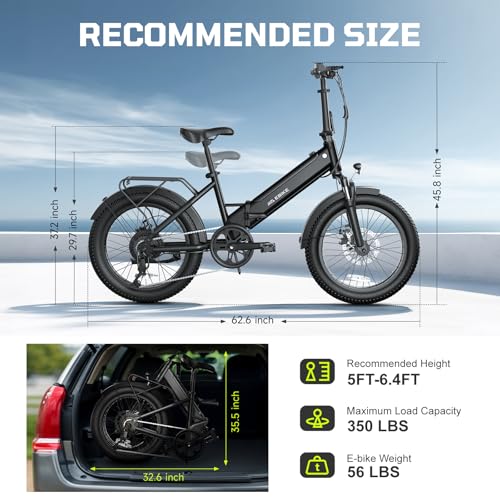 20" Fat Tire Electric Bike with 36V 7.8Ah Removable Battery V906