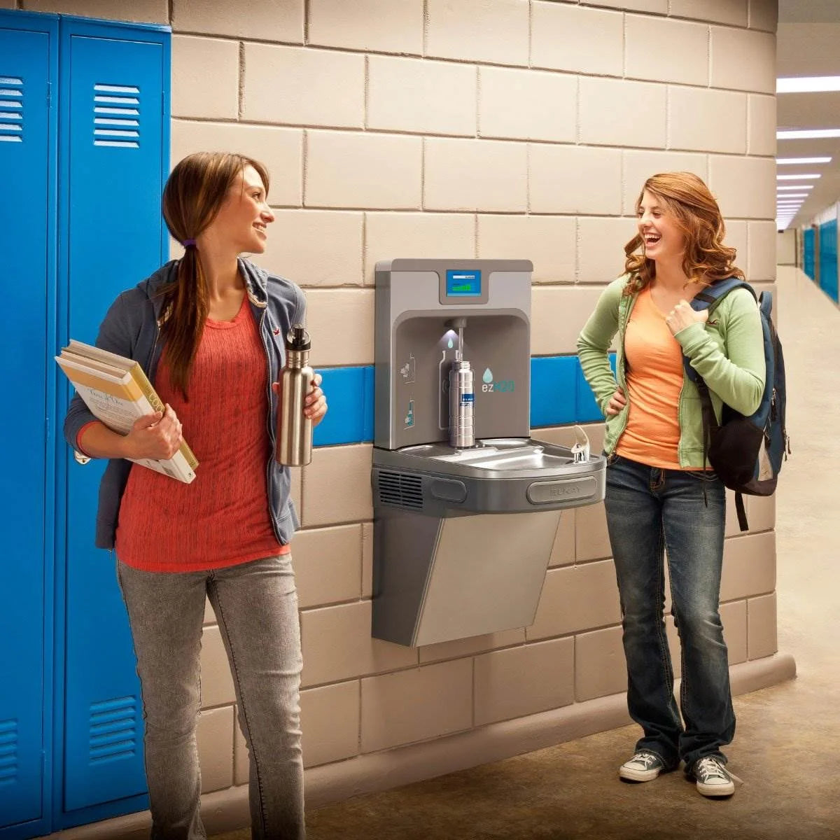 Wall Mounted Filtered Bottle Filling Station and Fountain L3838