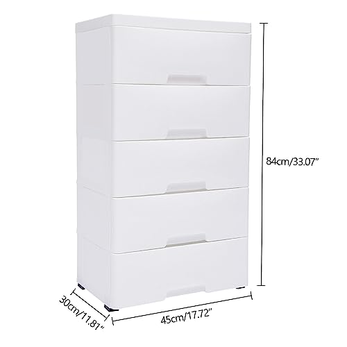Blue Plastic 5 Drawers Storage Dresser C247