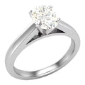 Oval Solitaire 0.75 Carat 14K White Gold Engagement Ring U640