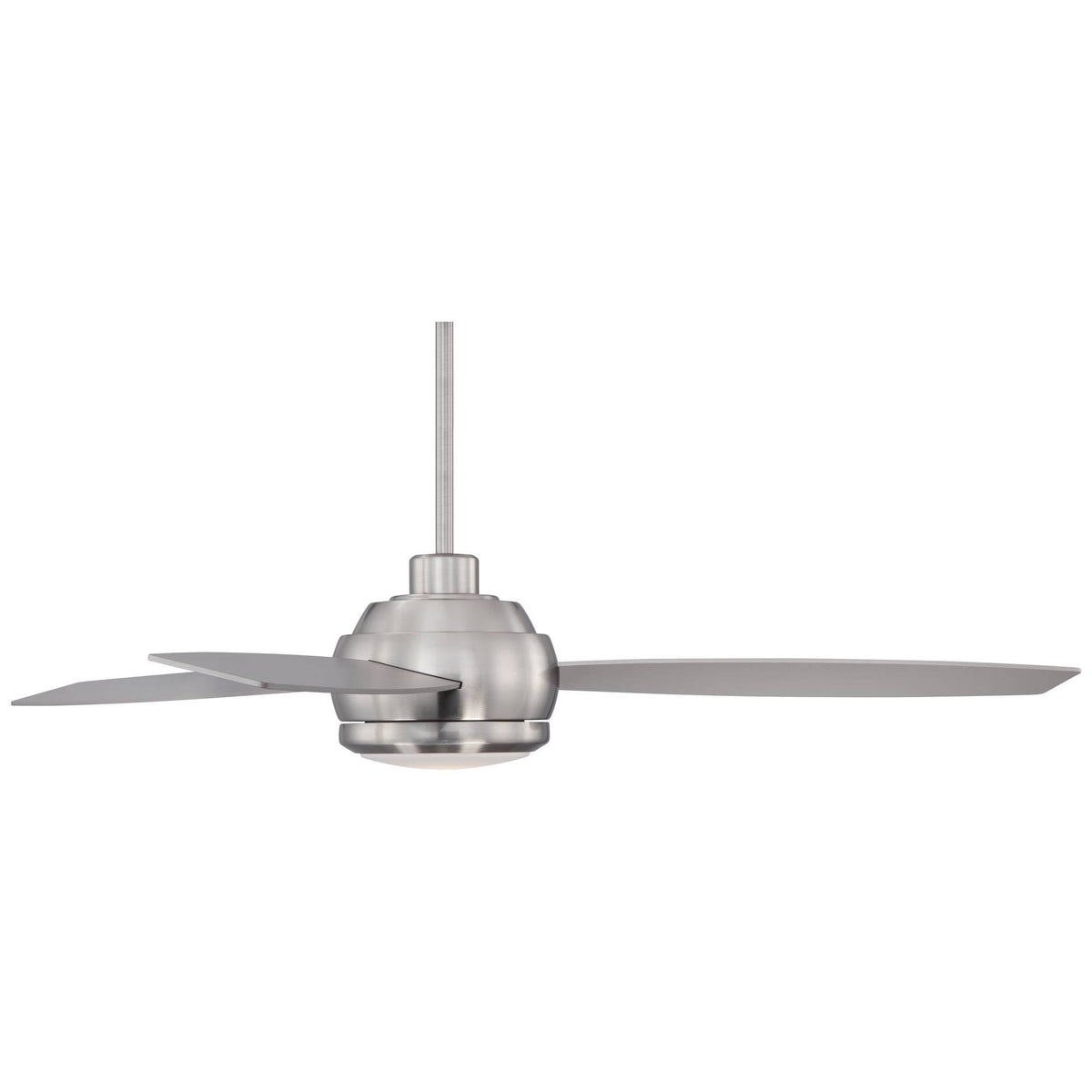 Brushed Nickel LED Ceiling Fan with Light Opal Glass W3118