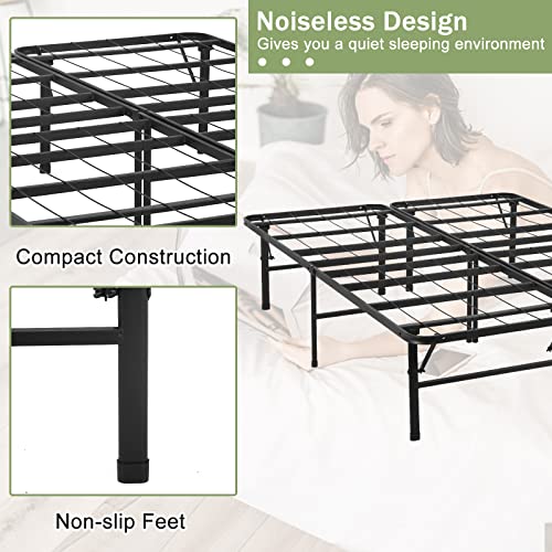 14 Inch Black Steel Twin Bed Frame B252