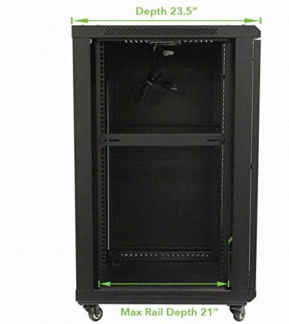 18U Wall Mount Audio Video Rack Cabinet with Glass Door S503270