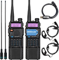 2 Pack Ham Radio Handheld Two Way Radio with Rechargeable 3800mAh Extended Battery M833