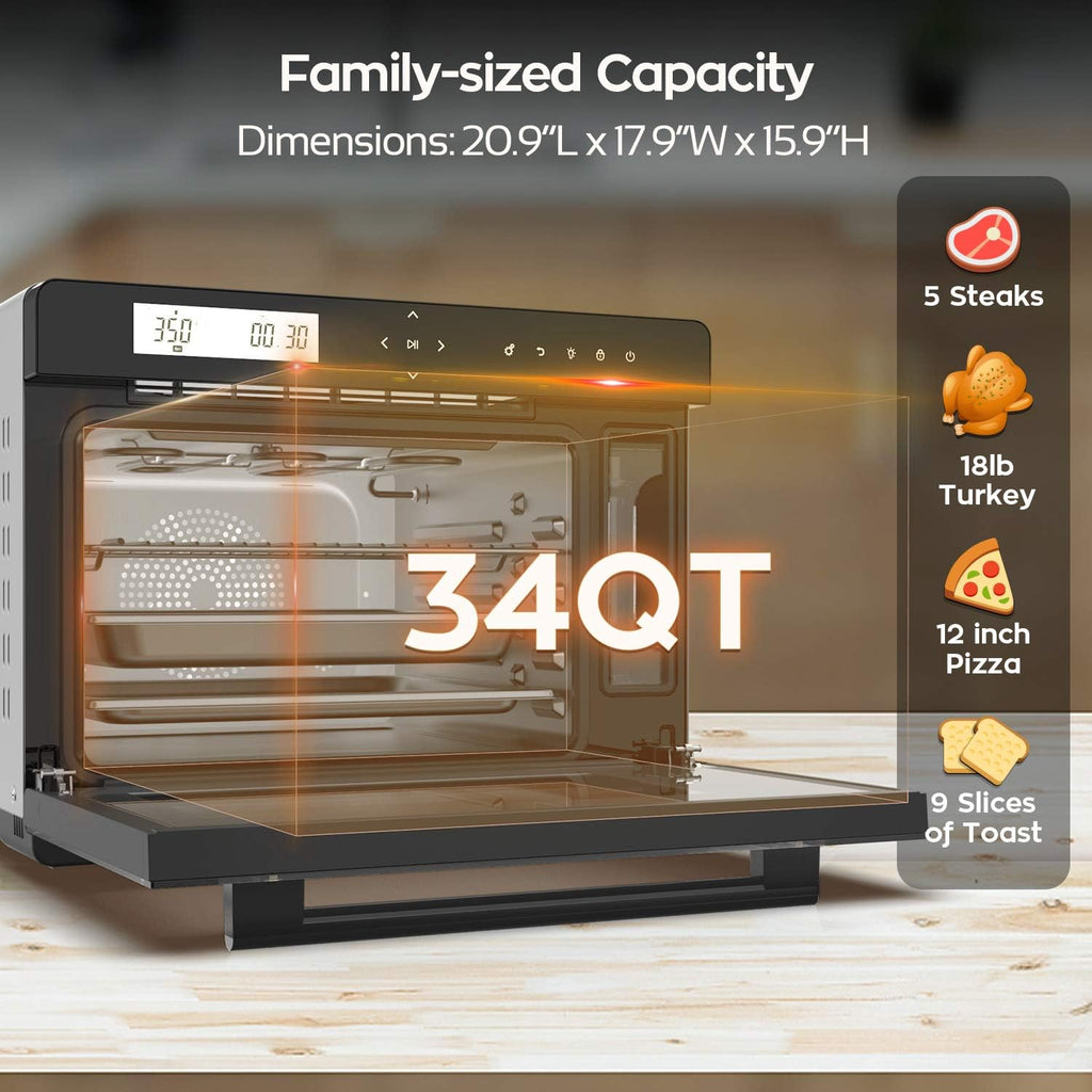 Steam Convection Oven Countertop 34 Qt T5014