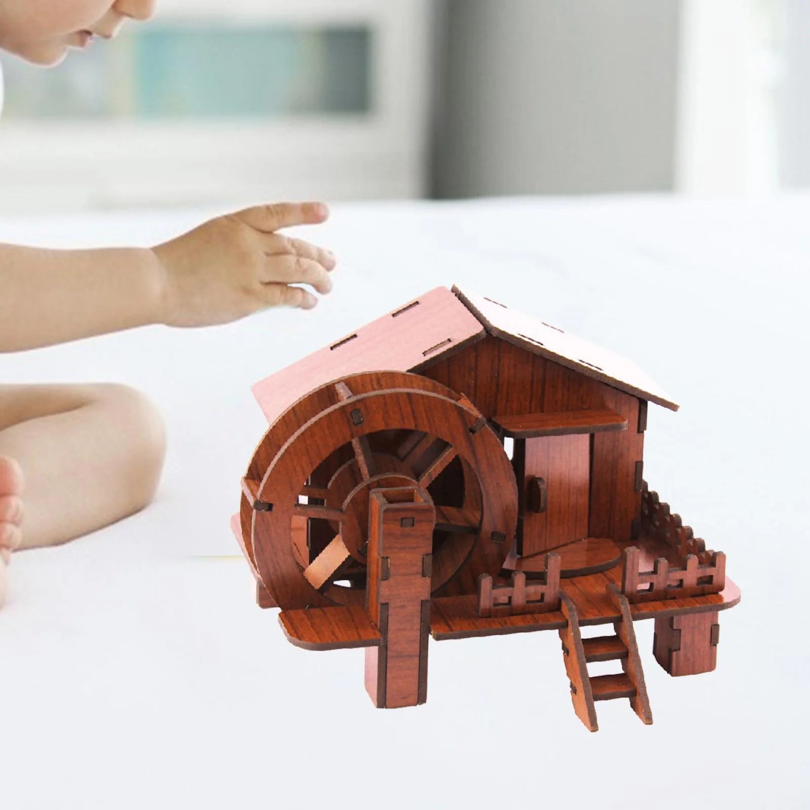 3D Wooden Puzzle House Construction Toy DIY Craft Learning Toy Z9321