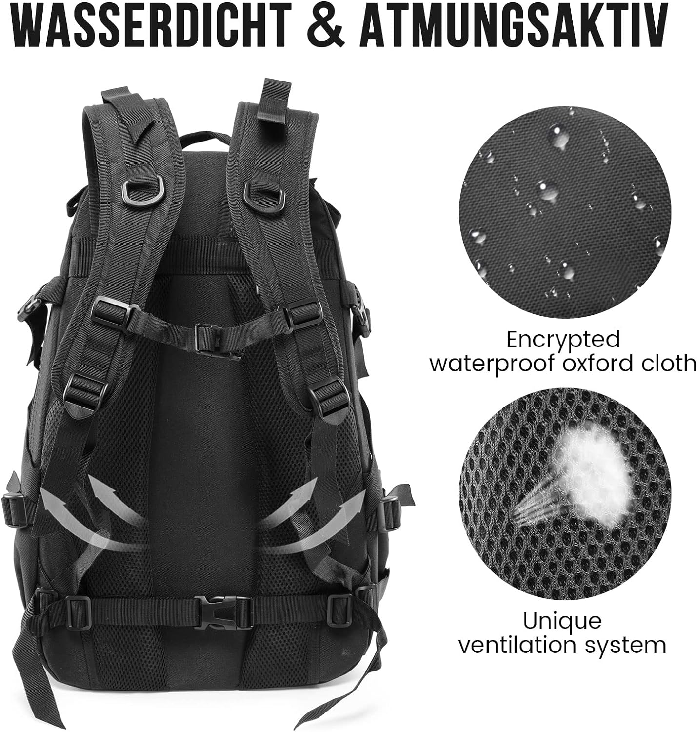 Black 25L Tactical Backpack H331216