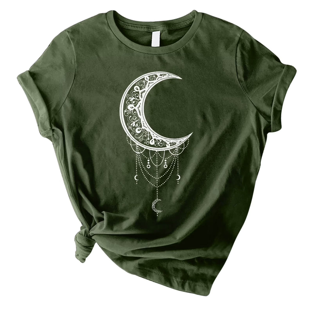 Moon Printed Short Sleeve T-Shirt R256085