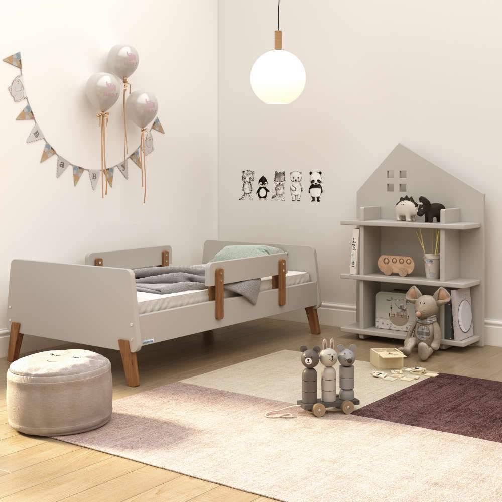 White/Natural Toddler Bed H573