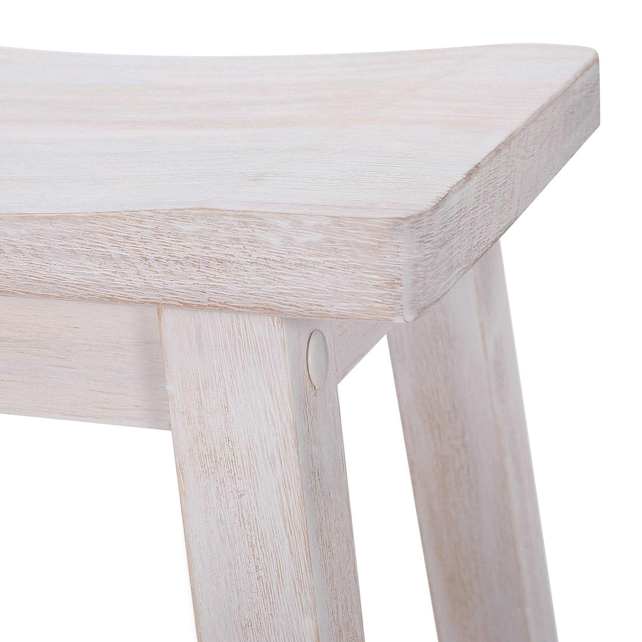 Solid Wood Saddle Counter Stool Open Gray Z502