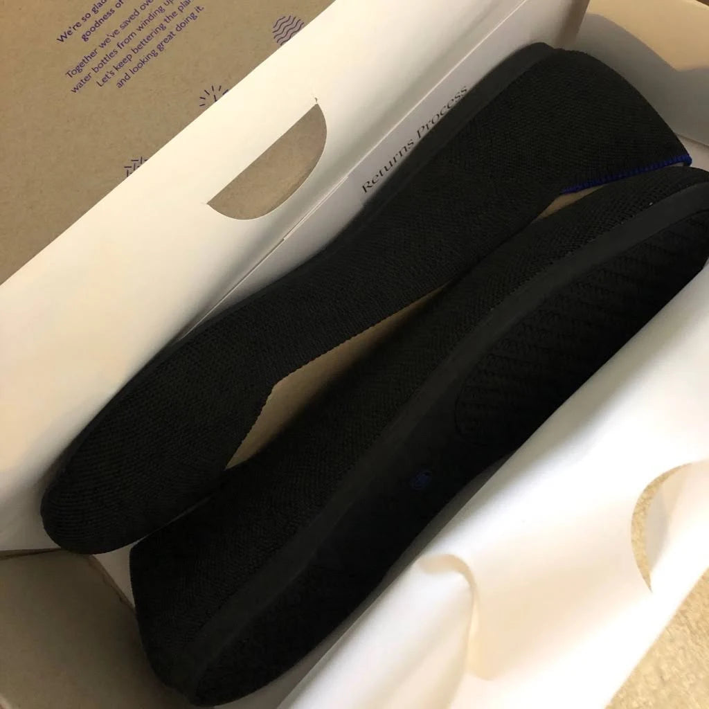 Black Flat Shoes Y2556