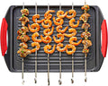 Cast Aluminium Griddle Plate for Stove Top & 6 Stainless Steel Skewers, Pack of 2 G5452