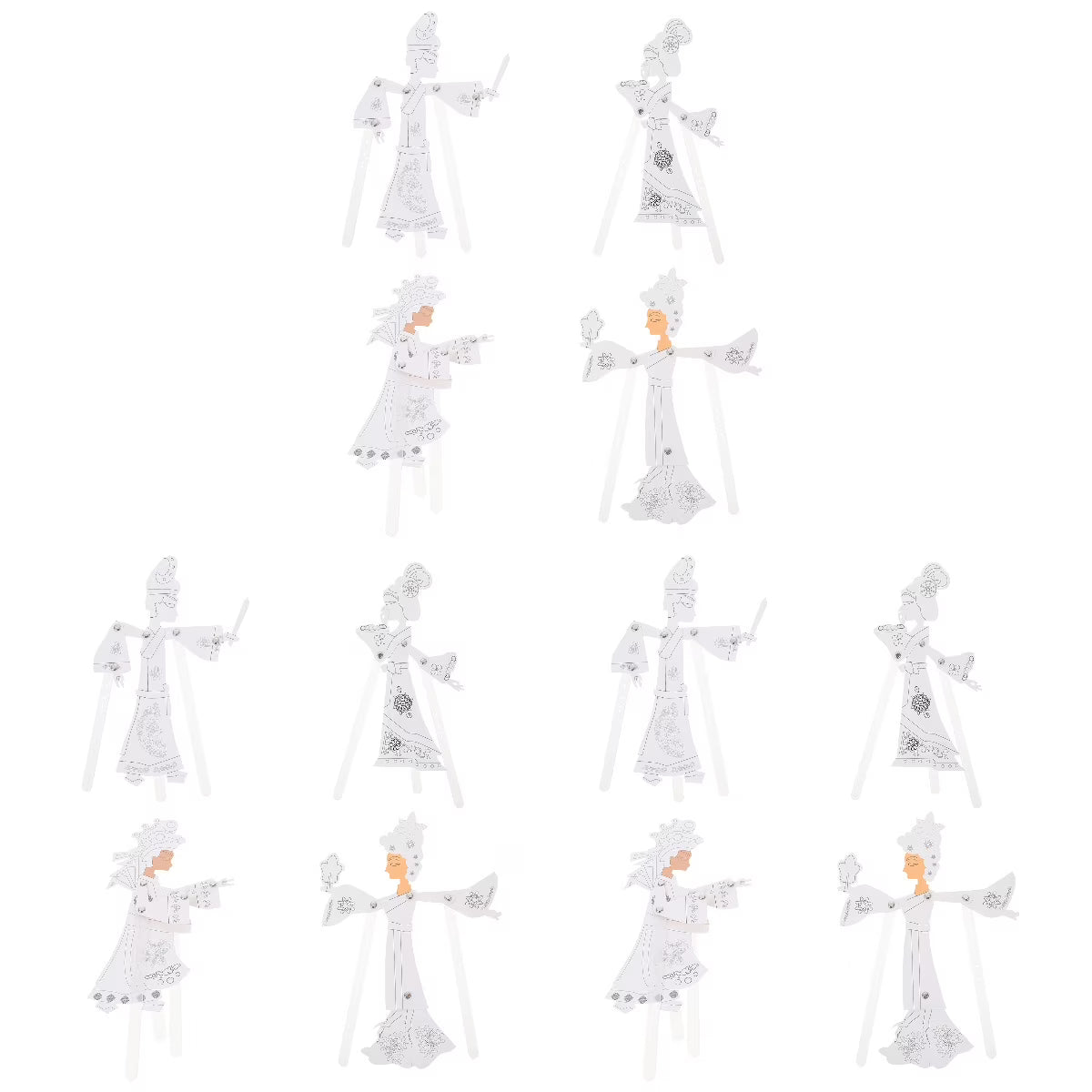 DIY Material Kit Toys for Toddlers Shadow Puppetry Making Tools Chinese Handmade Materials Child E20409