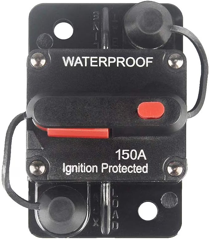 150 Amp Circuit Breaker with Manual Reset 12V-36V DC Waterproof Surface Mount U2932