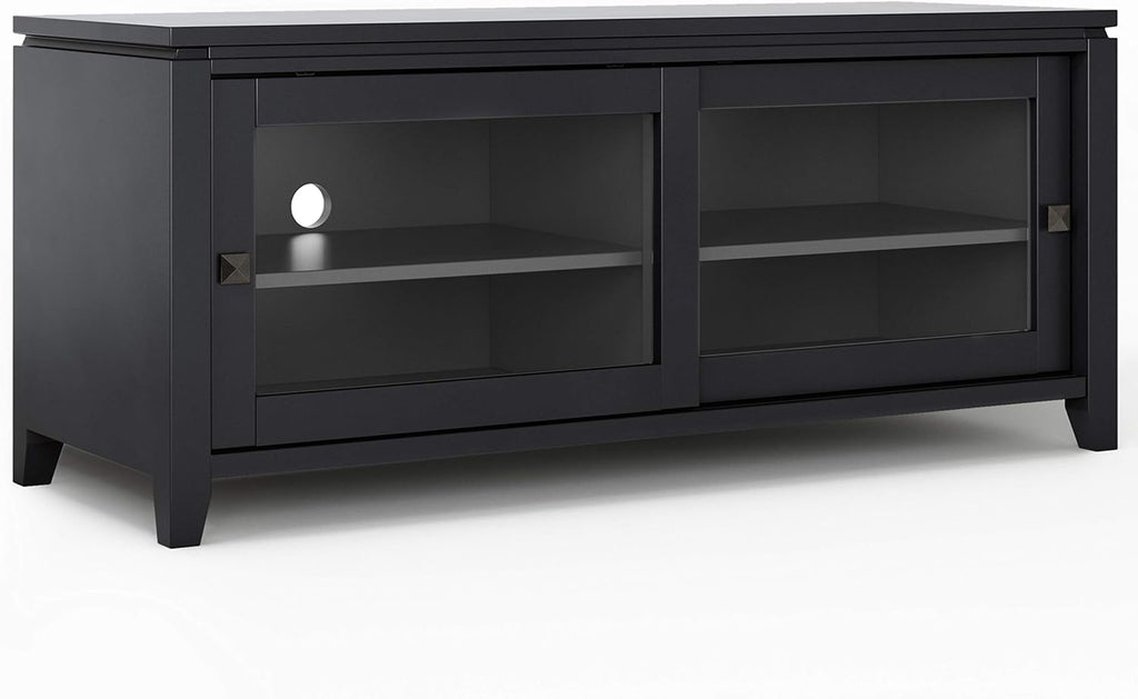 Black Wood TV Media Stand Z9176