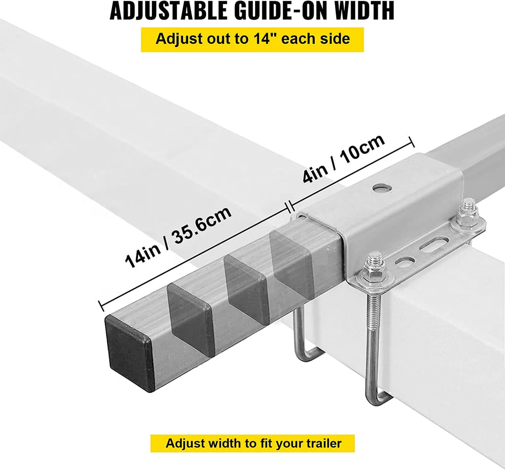 48 in. Steel Boat Trailer Guide-on with White PVC Tube Covers O755
